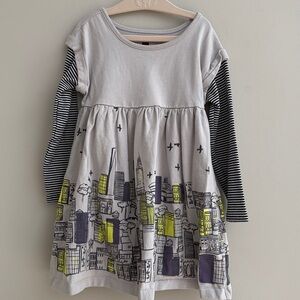 Tea Collection CityScapes Layered Dress